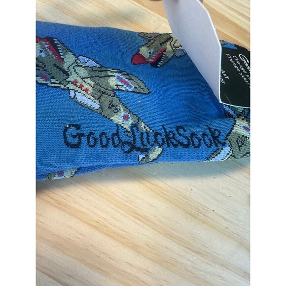 New Good Luck Sock Adult Crew Socks WWII Airplane Design Mens Gift - Picture 4 of 8